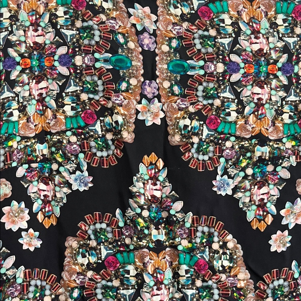 Black Floral Patterned Mini Dres - Picture 2 of 5